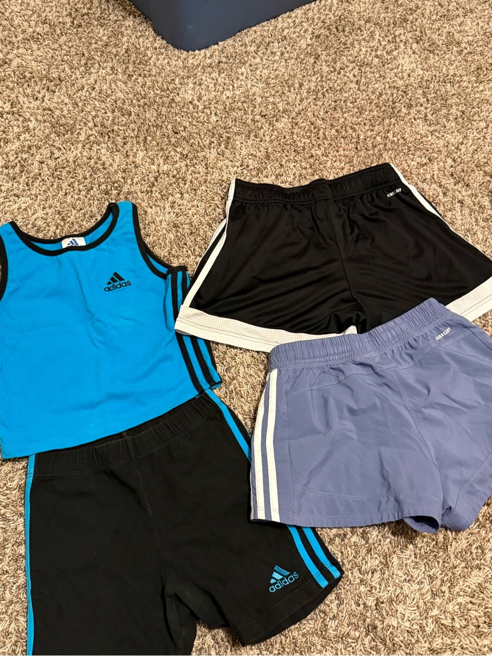 Adidas Blue Tank set & 2 Athletic Shorts